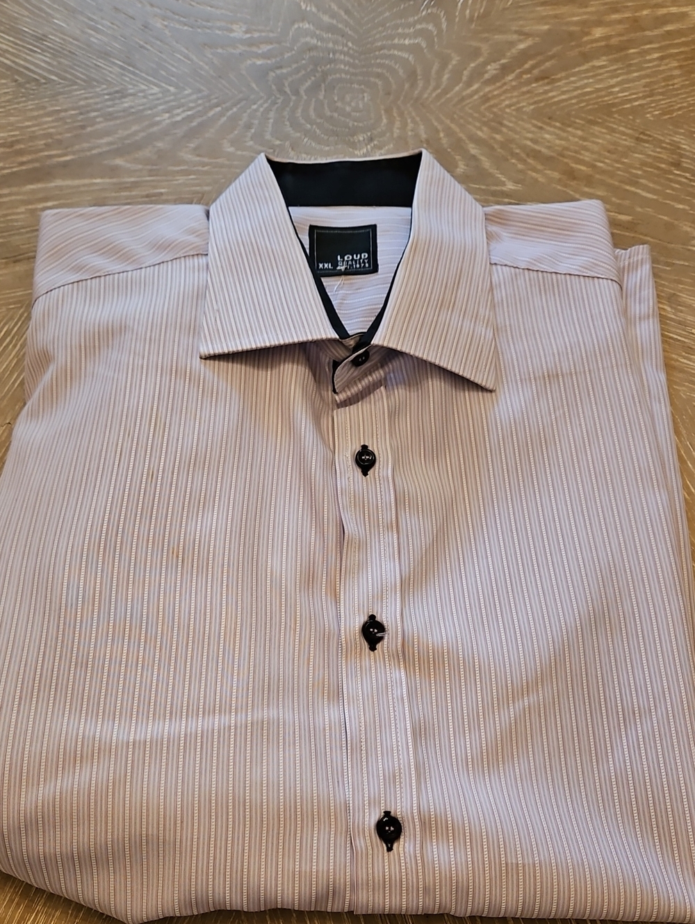 Men's Dress Shirt - Light Pink Fine Stripe, Modern Fit